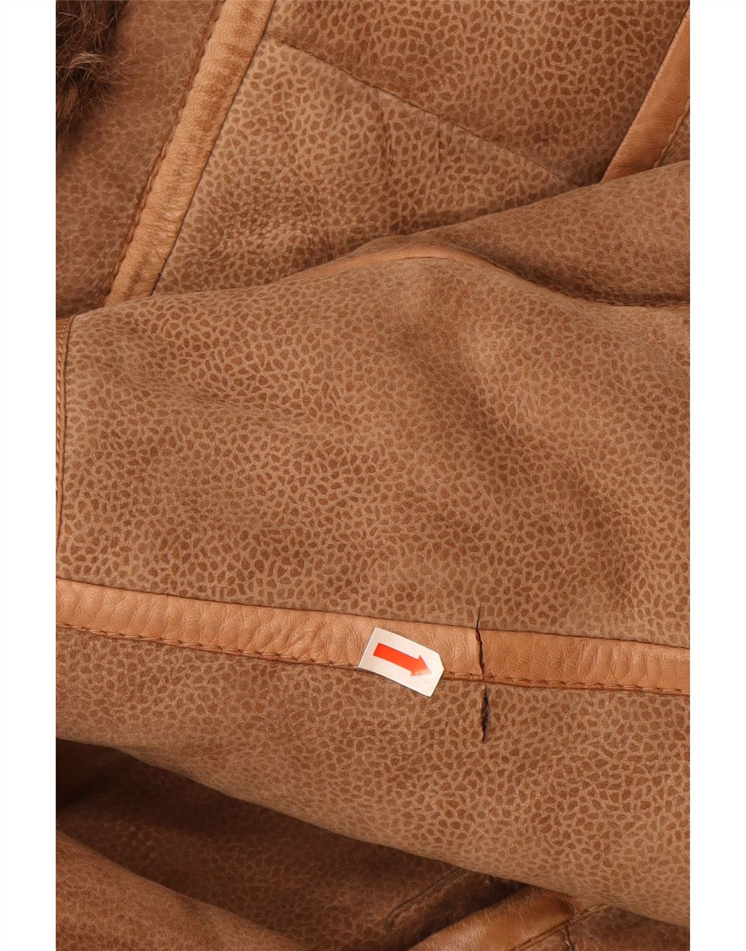 Palton pentru femei VINTAGE din shearling UK 16 mare maro imprimeu animal