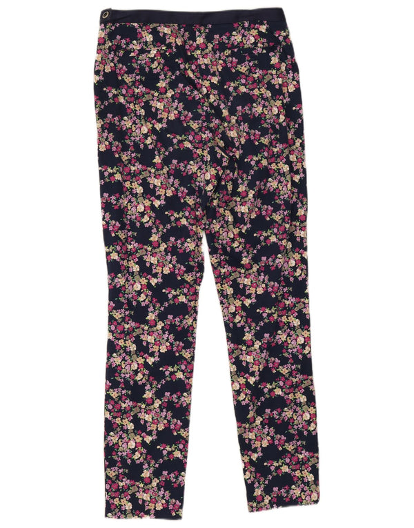 Laura Ashley Pantaloni casual pentru femei UK 10 Small W30 L28 Bleumarin Floral