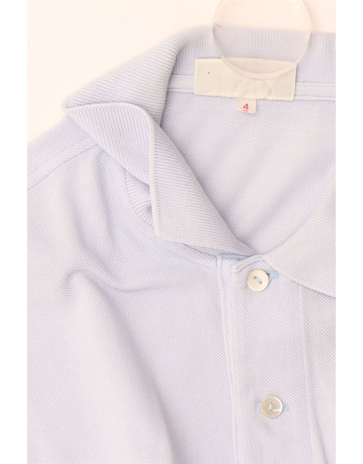 Tricou polo Lacoste pentru bărbați, mărimea 4, bumbac albastru mediu