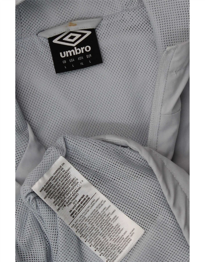 Jachetă de ploaie cu glugă Umbro pentru bărbați, UK 40, mare, gri, poliester