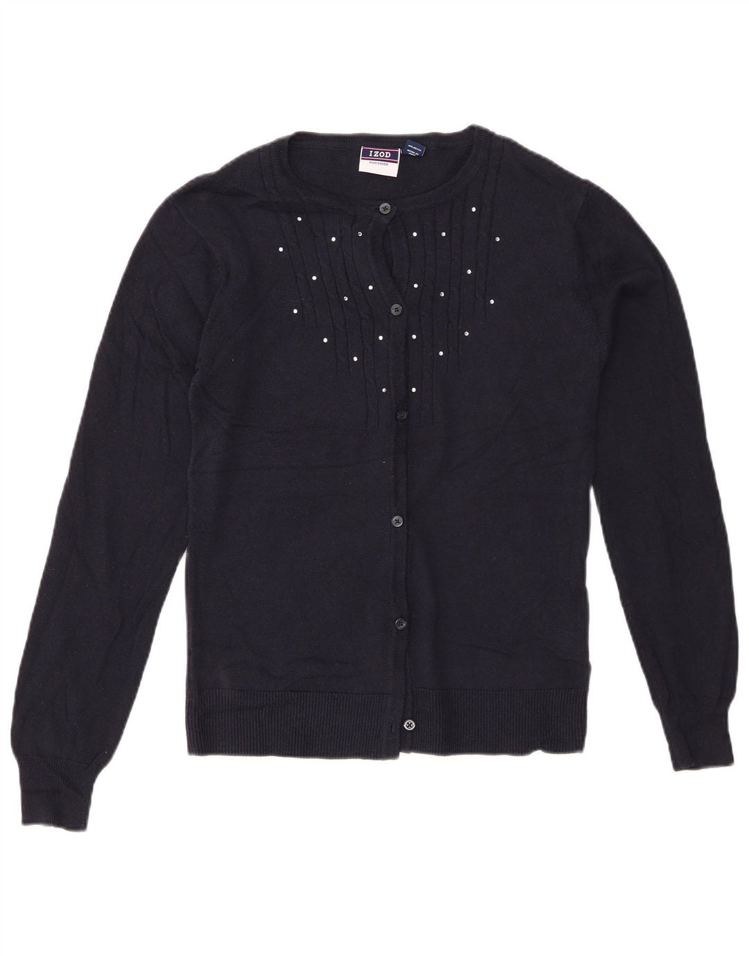 Pulover cardigan pentru fete IZOD 15-16 ani XL bleumarin bumbac