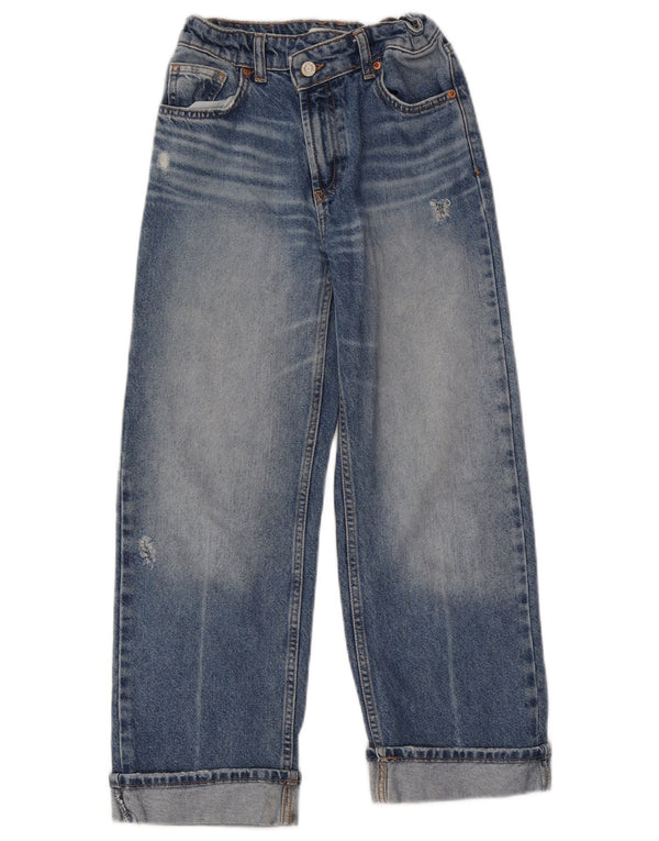 Blugi Loose Fete Zara 11-12 Ani L25 L23 Bumbac Albastru