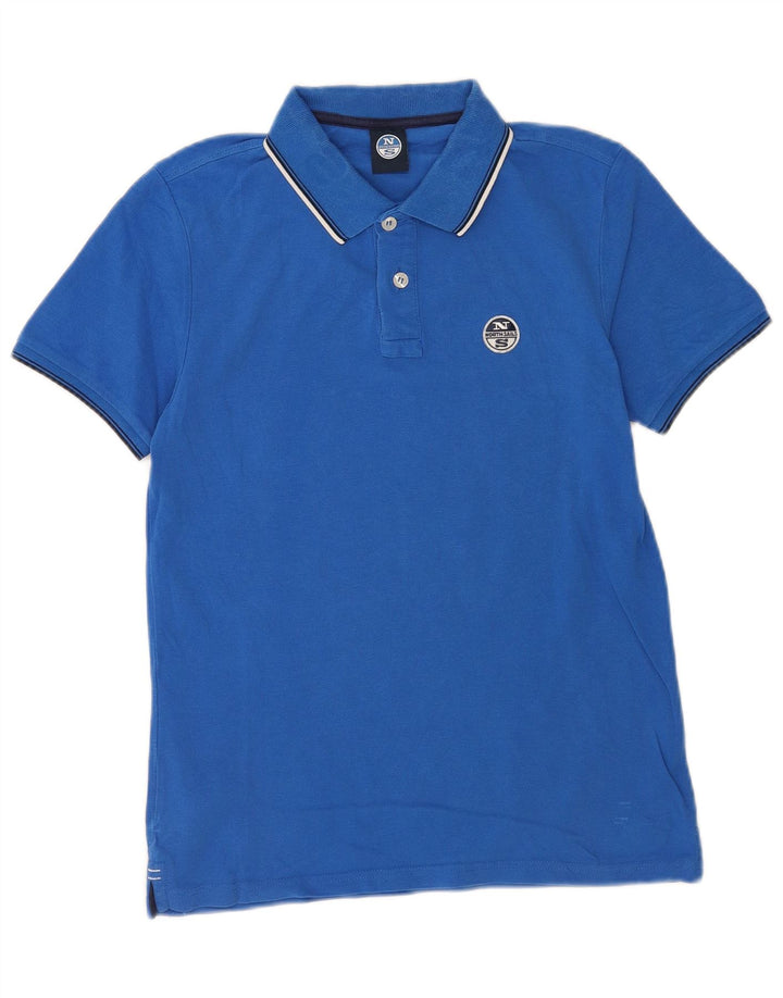 Tricou polo pentru bărbați North Sails, bumbac albastru mic
