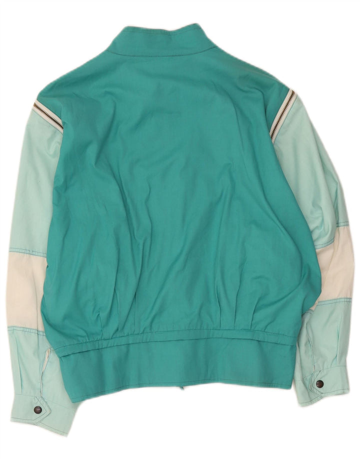 Bomber Vintage pentru femei UK 12 Turcoaz mediu Poliester color