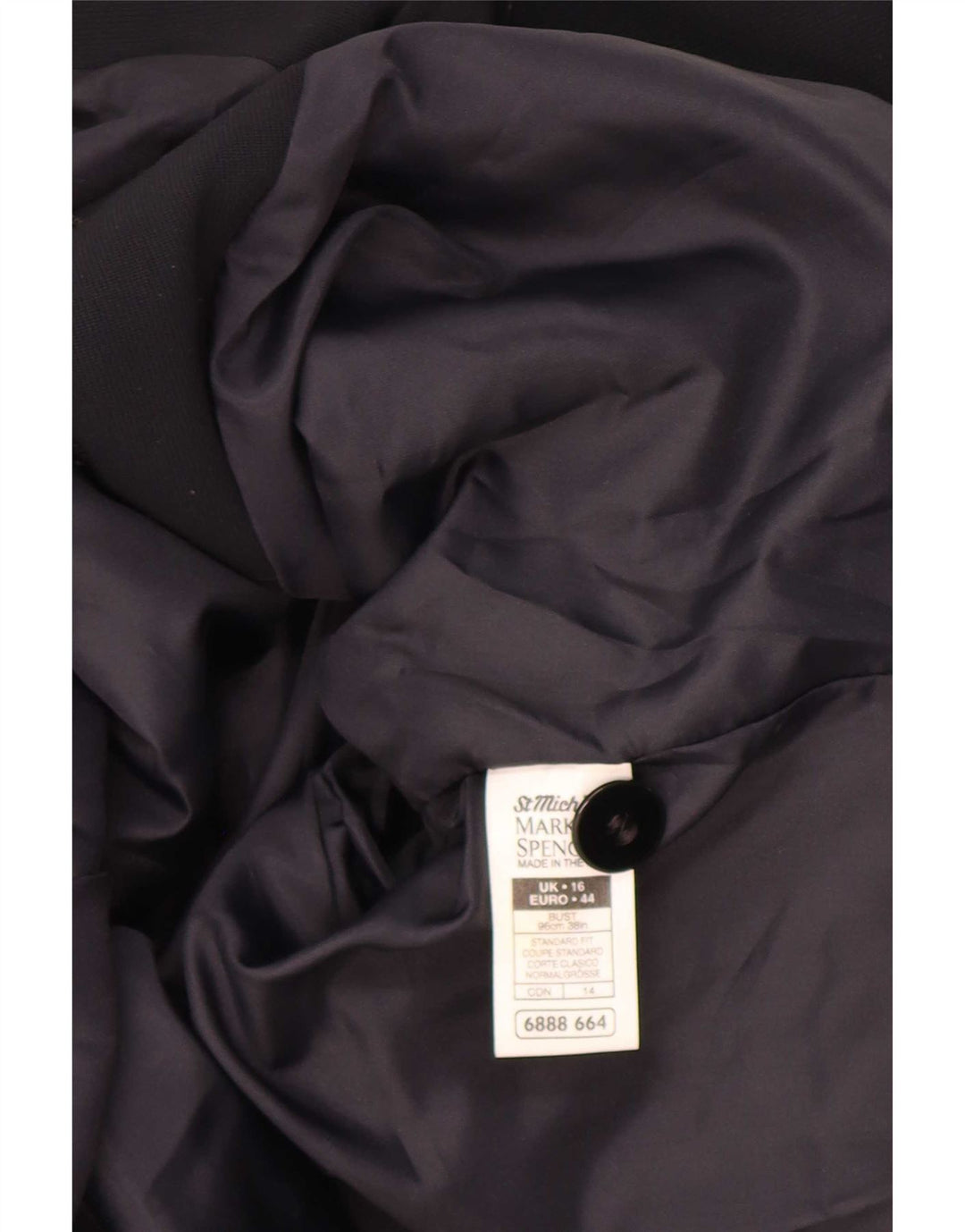 Marks & Spencer pentru femei St. Michael 4 Button Blazer Jacket UK 16 Large Black