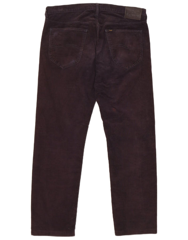 Pantaloni drepti din velur Lee Daren Zip Fly pentru bărbați W34 L29 bumbac bleumarin