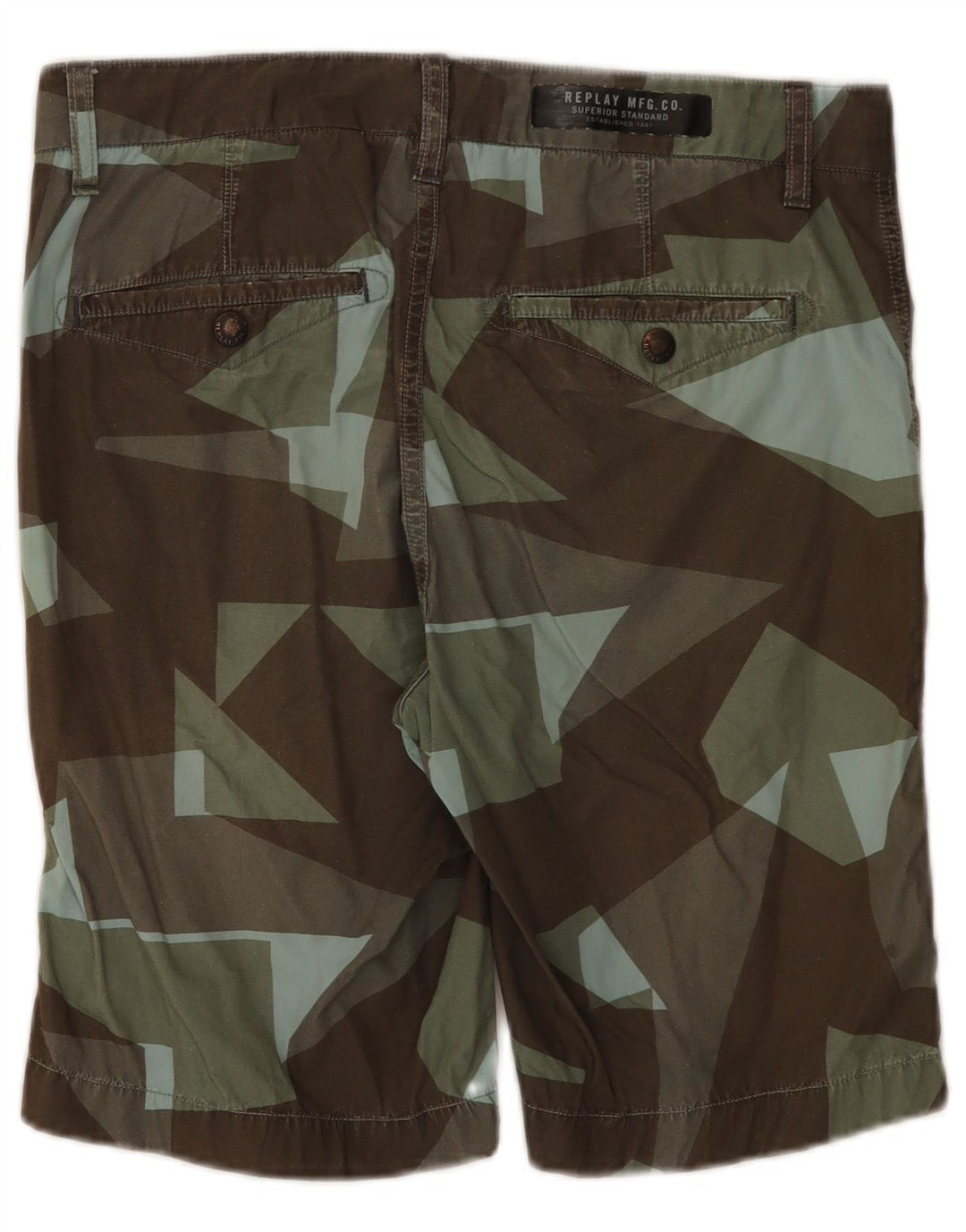 Pantaloni scurți chino pentru bărbați Replay W30, bumbac geometric multicolor mediu