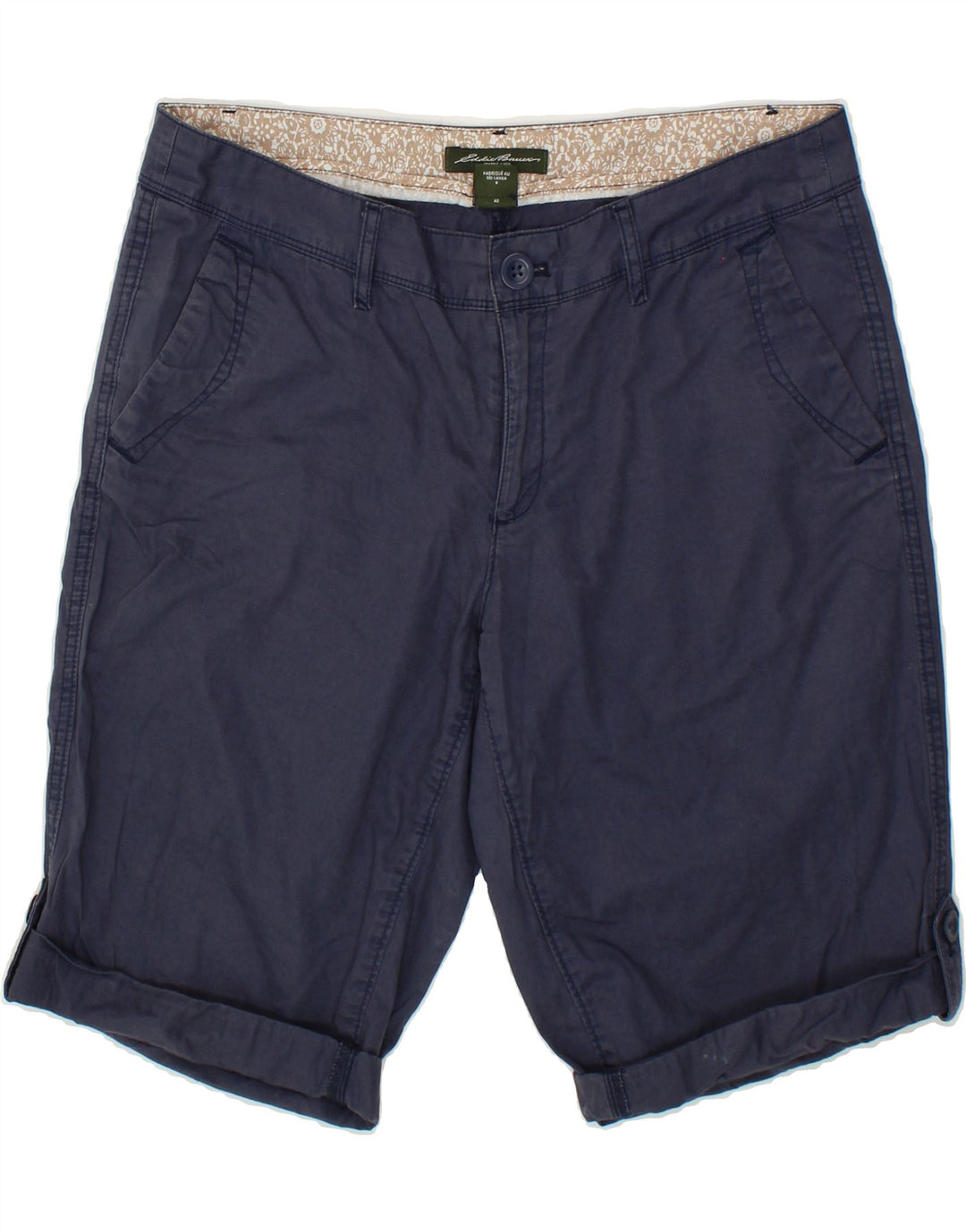 EDDIE BAUER Womens Chino Shorts US 8 Medium W30  Navy Blue Cotton Vintage Eddie Bauer and Second-Hand Eddie Bauer from Messina Hembry 