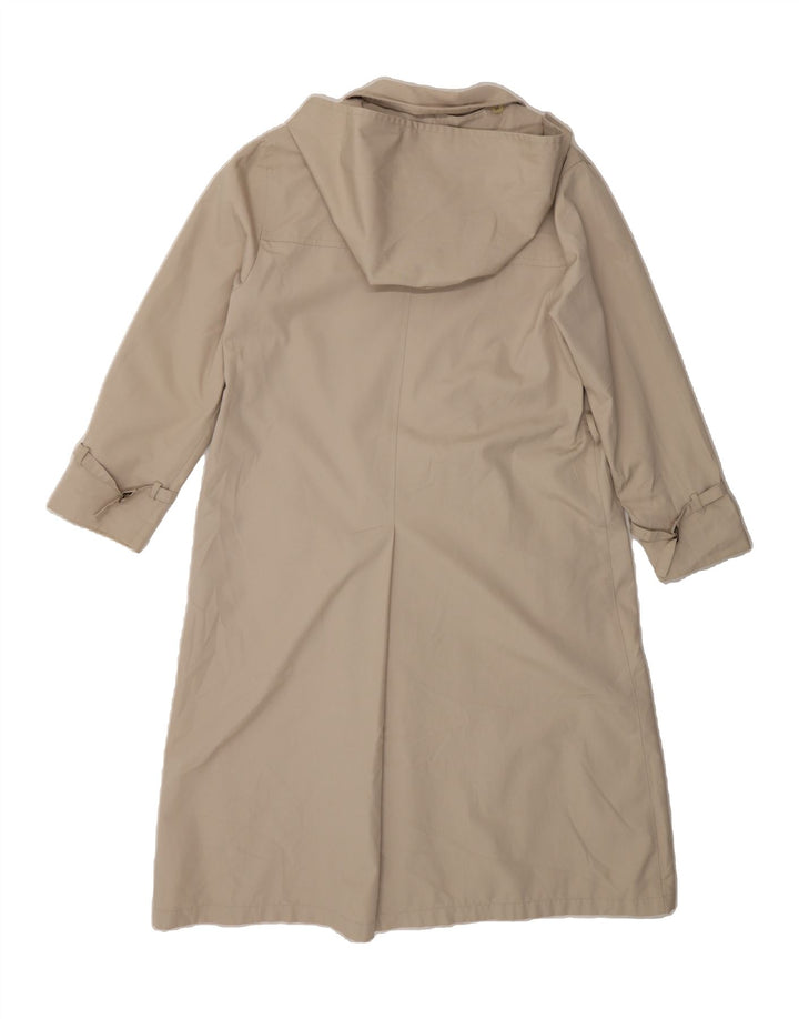 LONDON FOG Womens Hooded Overcoat US 12 Large Beige Polyester Vintage London Fog and Second-Hand London Fog from Messina Hembry 