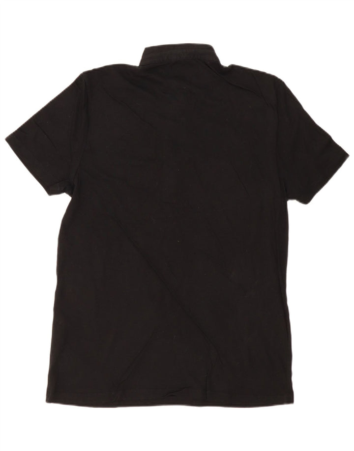 ALL SAINTS Tricou polo pentru bărbați, bumbac mediu negru