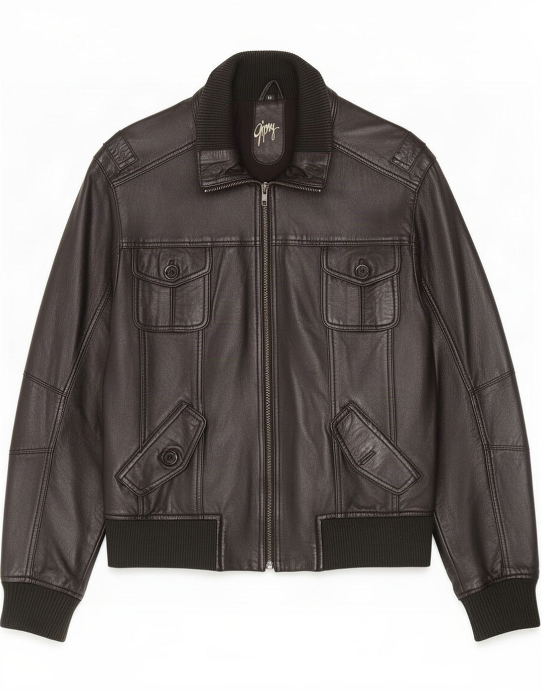 Jachetă Bomber din piele Gipsy pentru bărbați UK 38 Medium Black