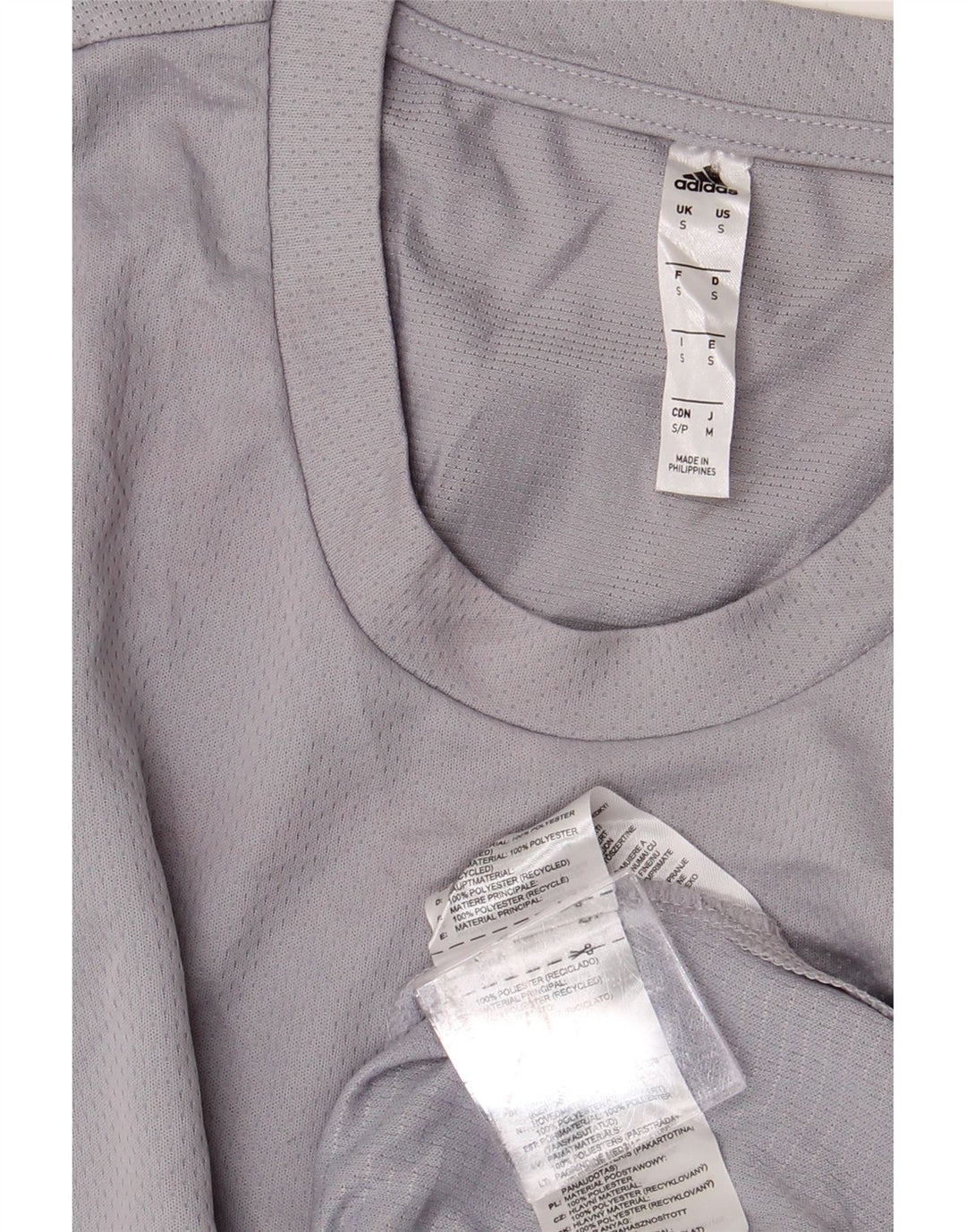 Tricou bărbați ADIDAS Top mic, gri, poliester