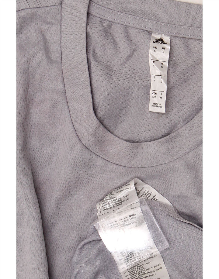 Tricou bărbați ADIDAS Top mic, gri, poliester