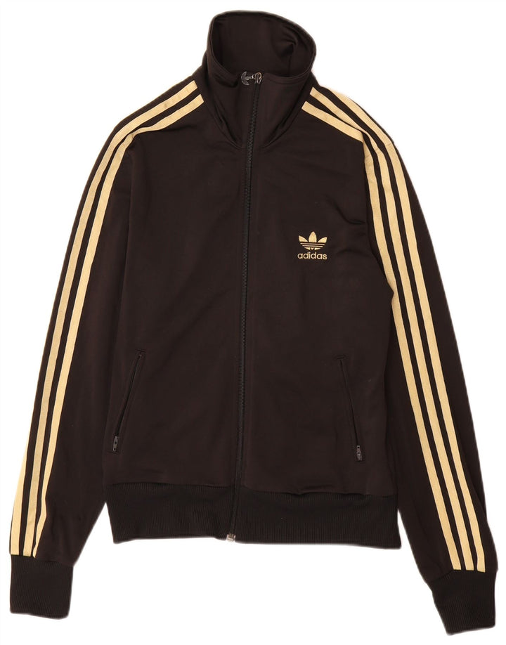 Jachetă de top pentru trening grafic ADIDAS pentru femei IT 40 Poliester negru mic