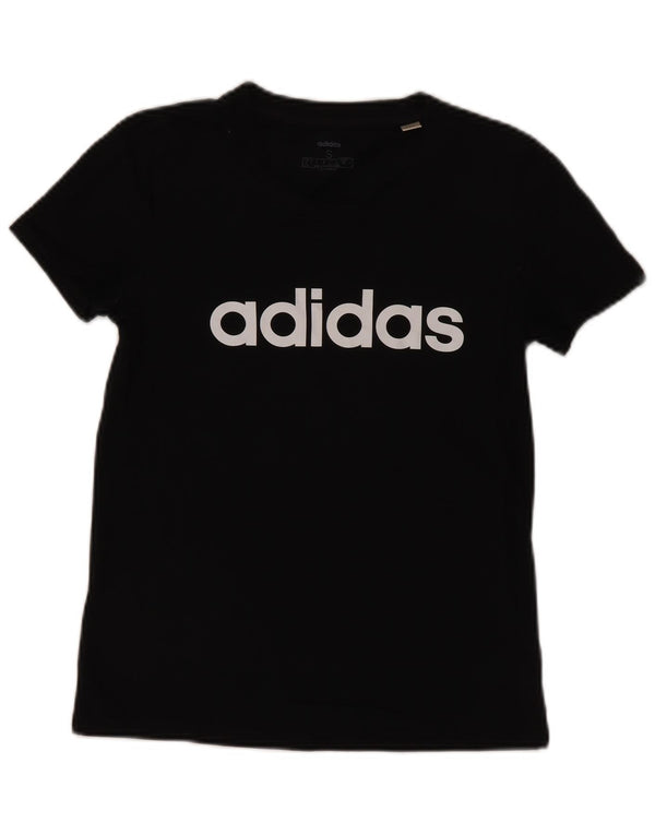 Tricou grafic Adidas pentru femei Top UK 8/10 Small Black Bumbac