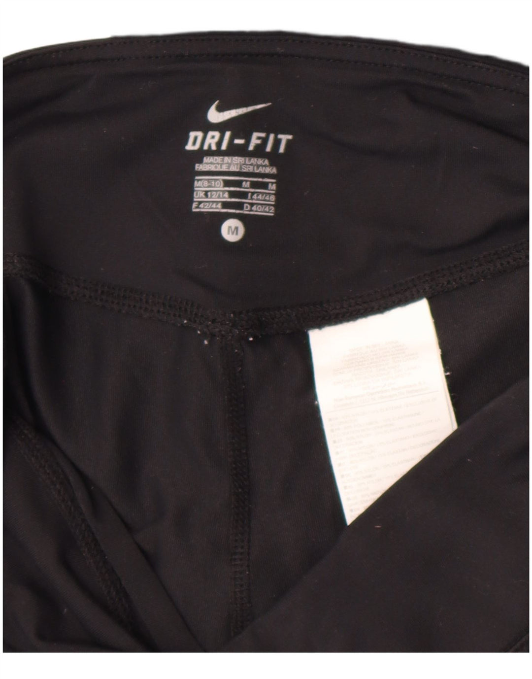 Leggings Capri Nike pentru femei Marea Britanie 12/14, nailon mediu negru