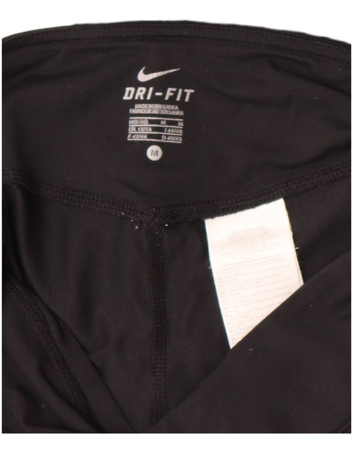 Leggings Capri Nike pentru femei Marea Britanie 12/14, nailon mediu negru