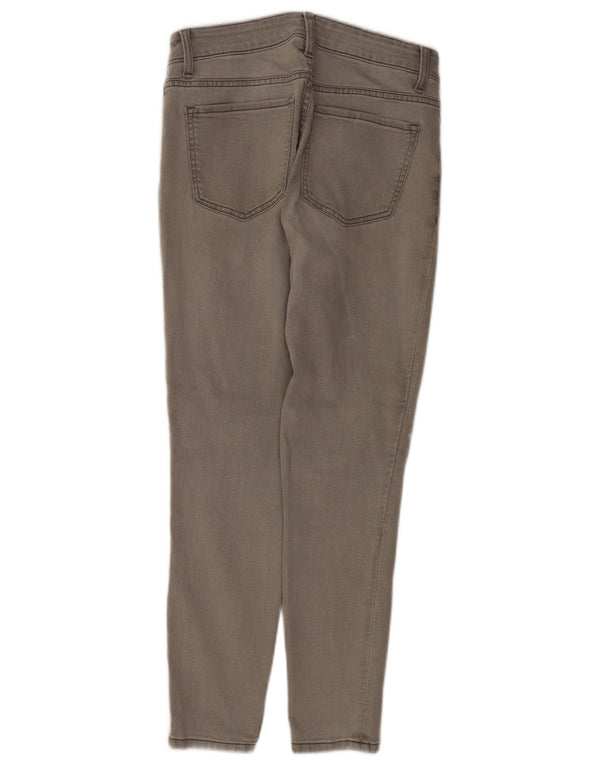 Marks & Spencer Womens The Ivy Skinny Jeans UK 10 Small W30 L27 Grey Cotton