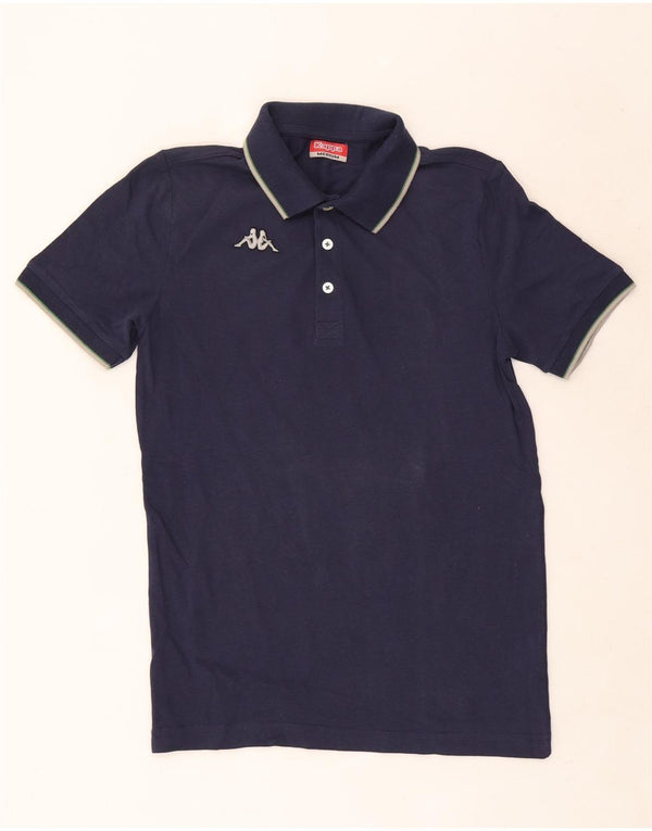 Cămașă polo pentru bărbați Kappa, bumbac, albastru bleumarin mediu