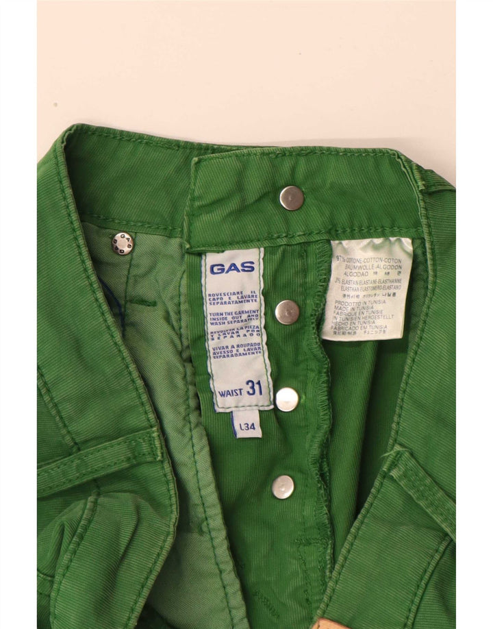 Pantaloni scurți casual pentru bărbați Gas W31, bumbac verde mediu