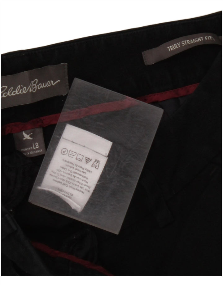 EDDIE BAUER Pantaloni drepti pentru femei US 8 Medium W32 L33 Bumbac negru