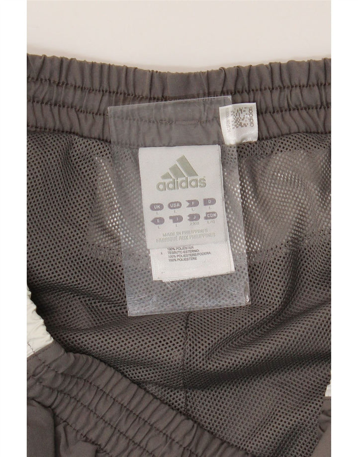 Pantaloni de trening ADIDAS pentru bărbați, mari, gri, poliester color bloc