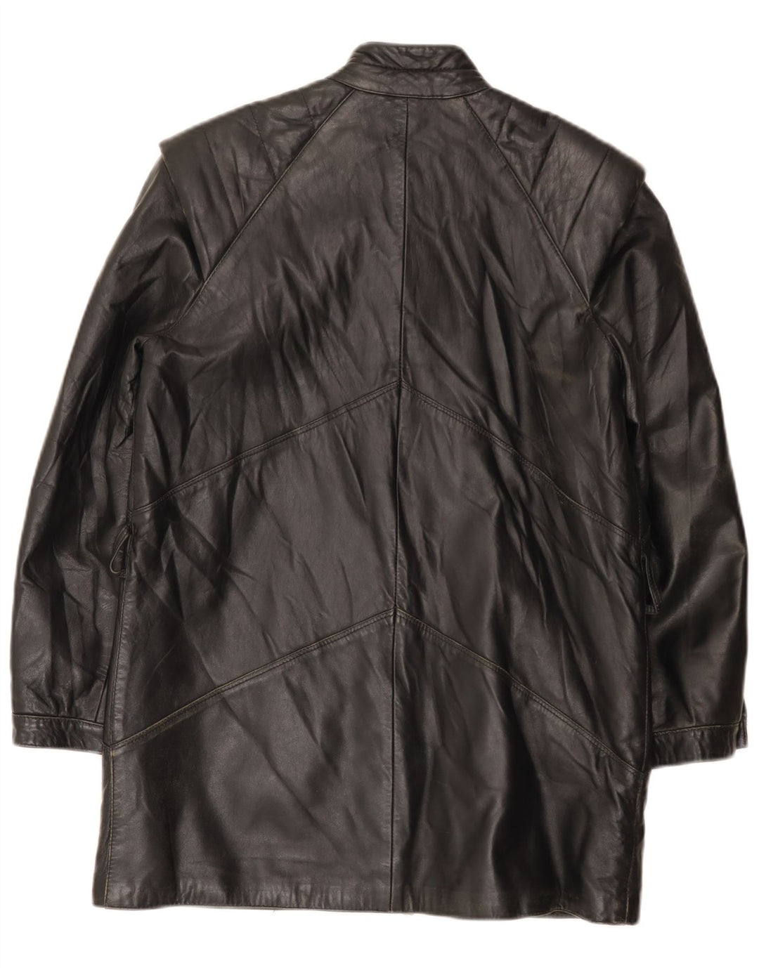Palton din piele vintage pentru femei IT 42 Medium Black
