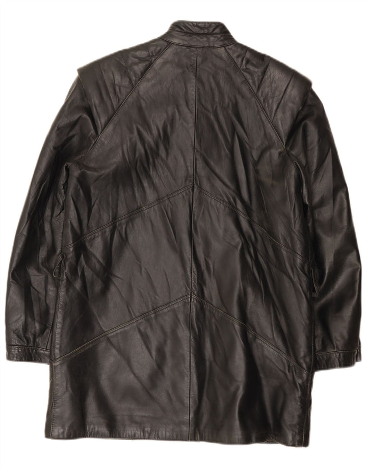 Palton din piele vintage pentru femei IT 42 Medium Black