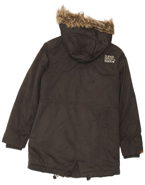 SUPERDRY pentru femei The windparka Graphic Parka Jacket UK 14 Medium Grey