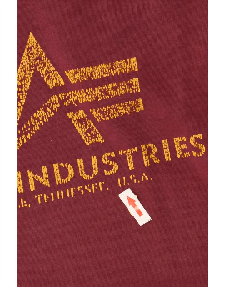 ALPHA INDUSTRIES Tricou grafic pentru femei Top UK 14 Medium Burgundy Bumbac
