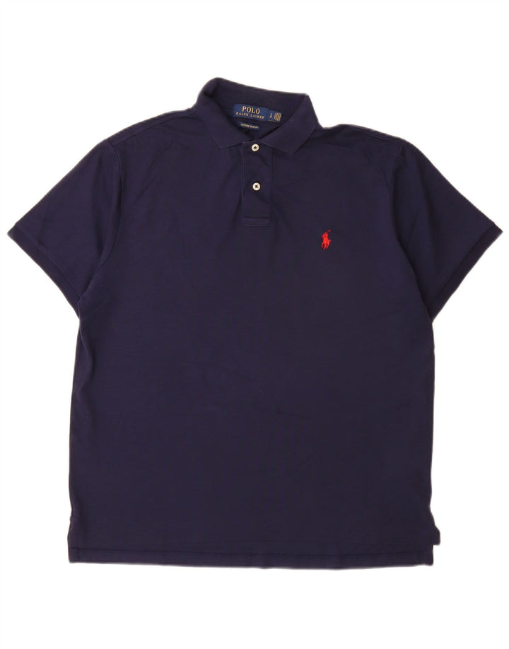 POLO RALPH LAUREN Cămașă polo personalizată pentru bărbați, bumbac, albastru bleumarin