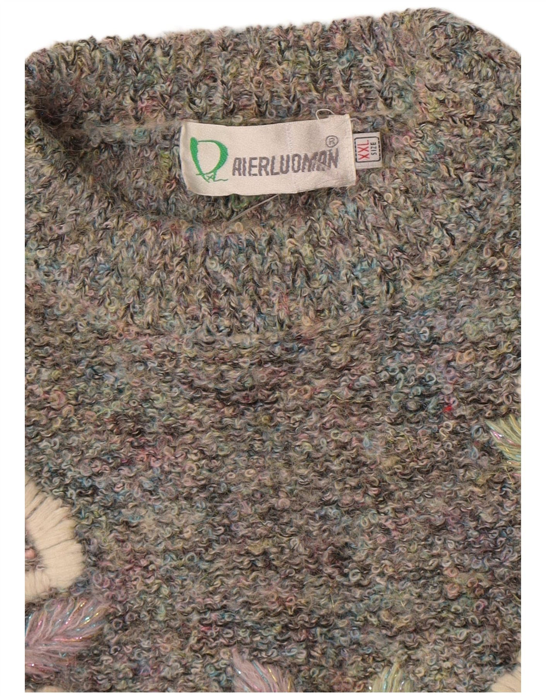 Pulover pentru femei Aierluoman cu decolteu triplu UK 20 2XL Multicolor