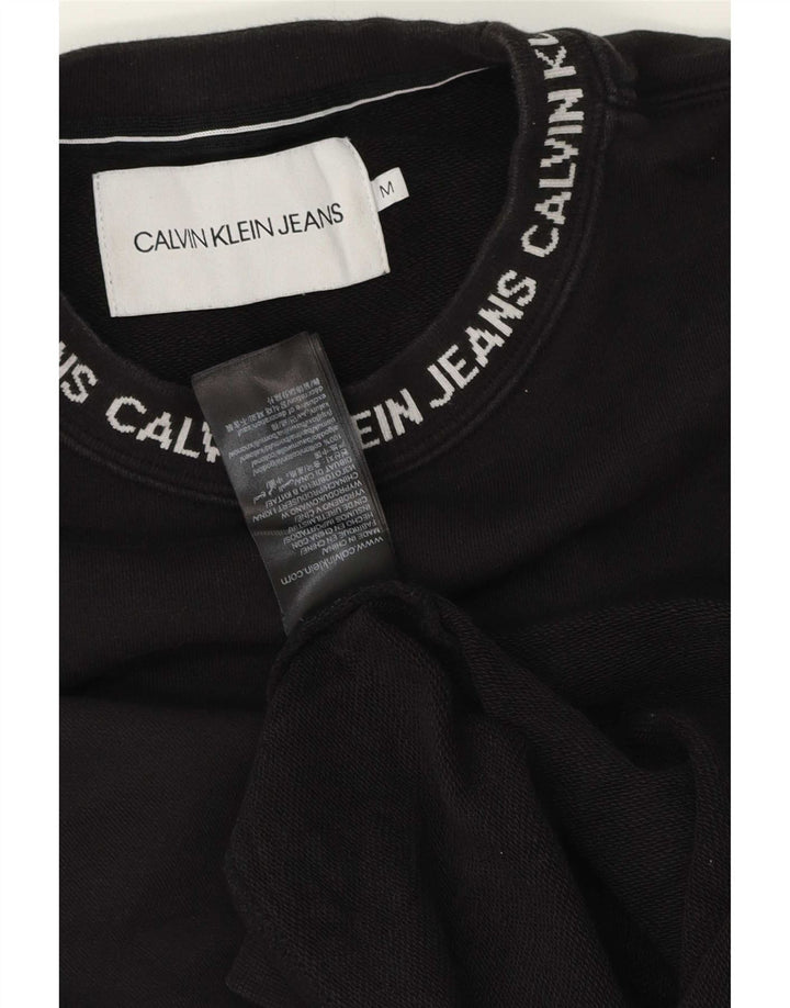 Hanorac grafic pentru bărbați Calvin Klein Jeans Jumper Bumbac mediu negru