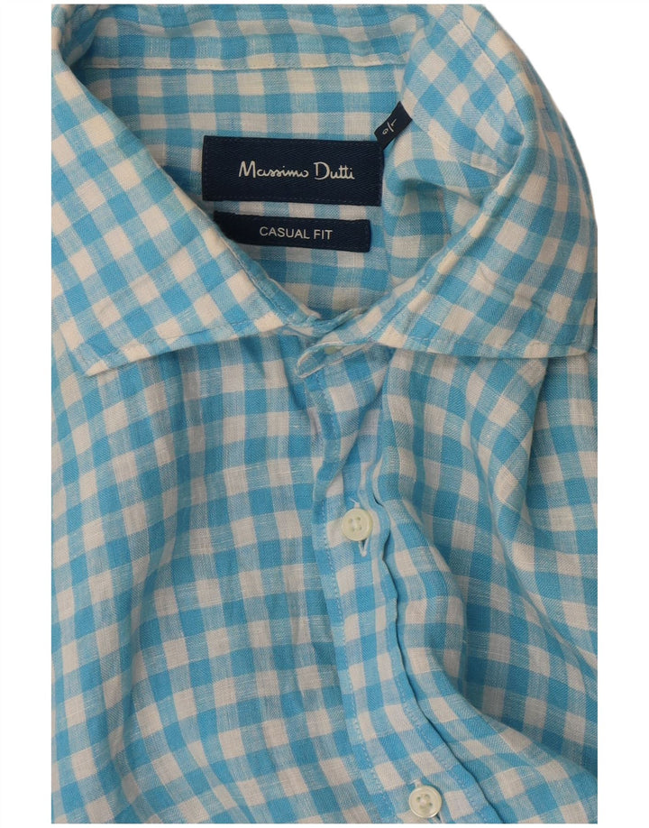Cămașă Massimo Dutti pentru bărbați, cu potrivire lejeră, mare, albastră