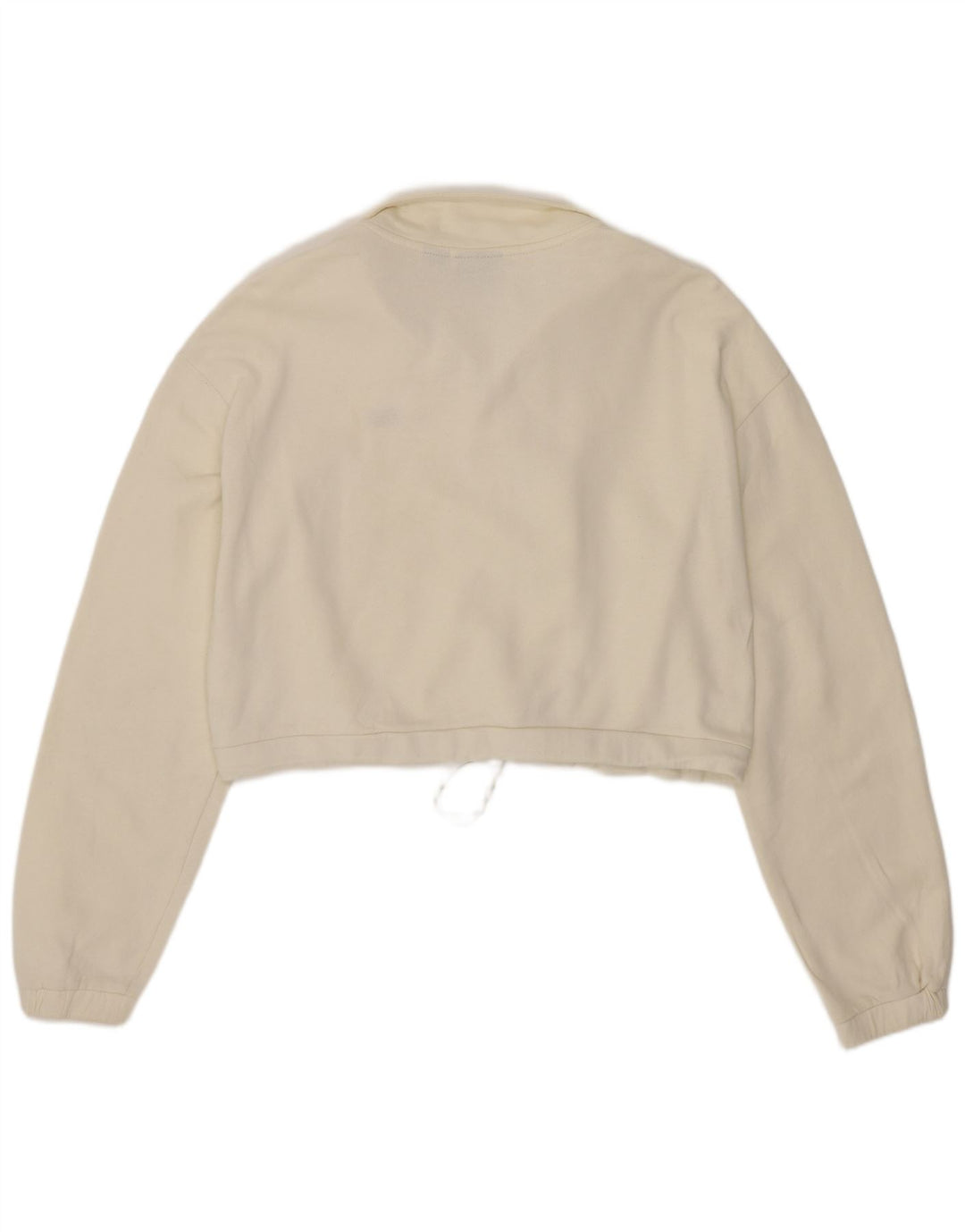 Pulover pentru femei Vans, crop supradimensionat, cu fermoar, cu gât, UK 10, mic, alb