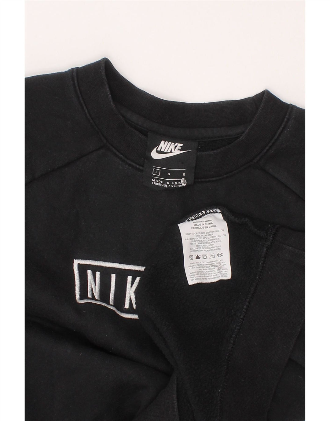Pulover cu grafic Nike pentru băieți, 12-13 ani, mare, negru, bloc de culoare