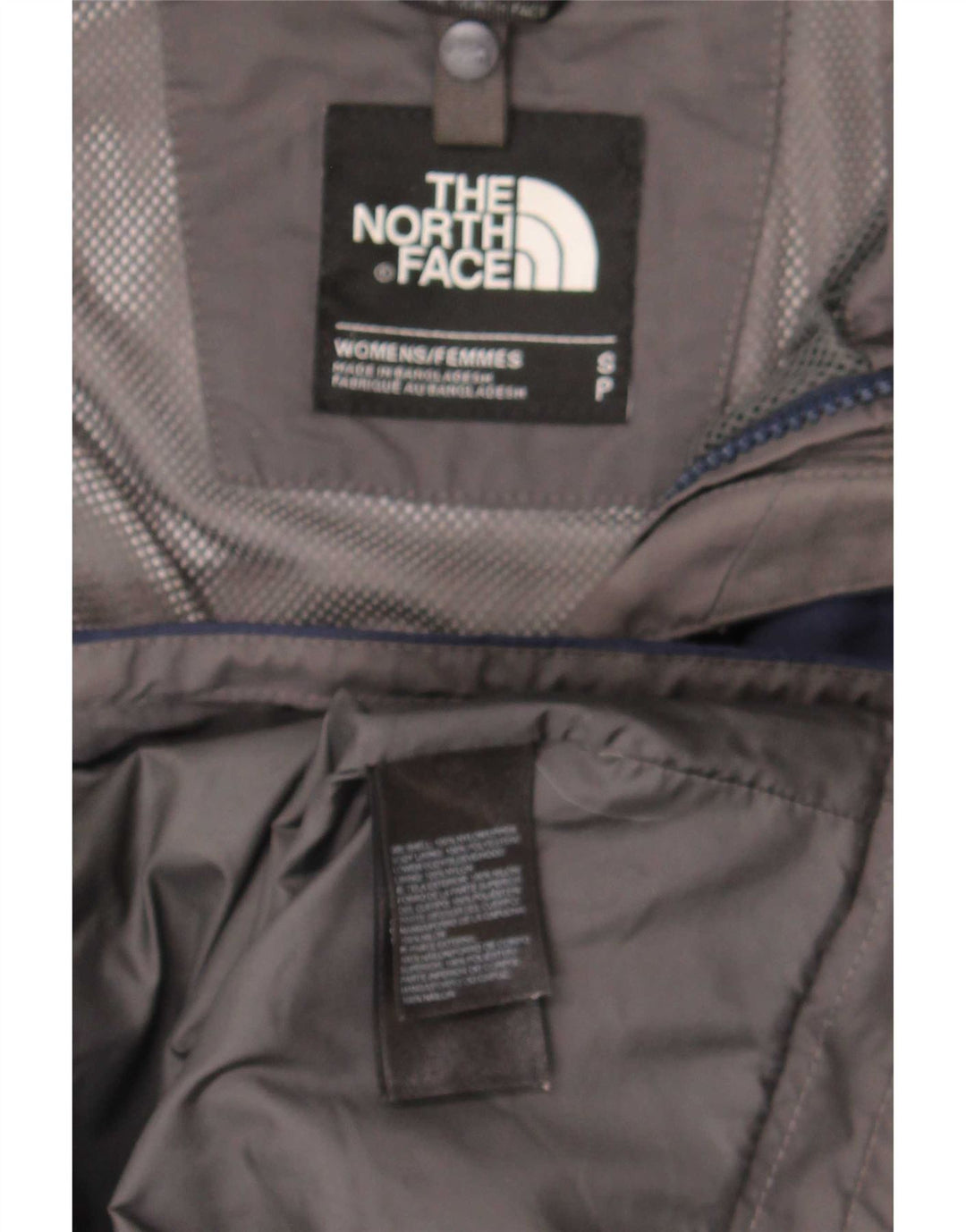 Jachetă de ploaie supradimensionată cu glugă The North Face pentru femei UK 10 Small Bleumarin