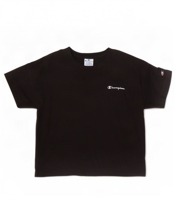 Tricou Crop pentru femei Champion UK 6 XS Bumbac negru