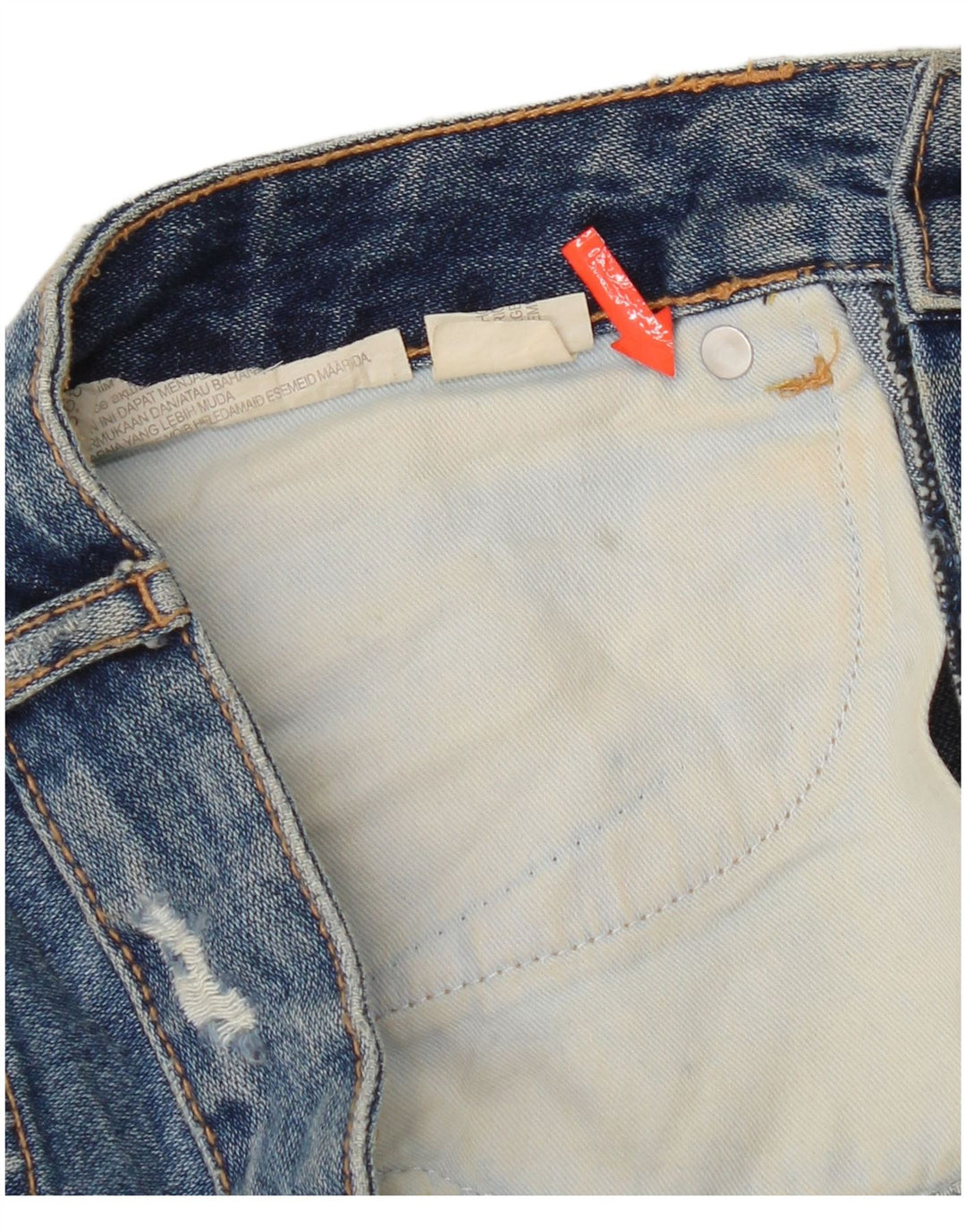 Fusta Mini Denim Zara Femei Mic W26 Albastru