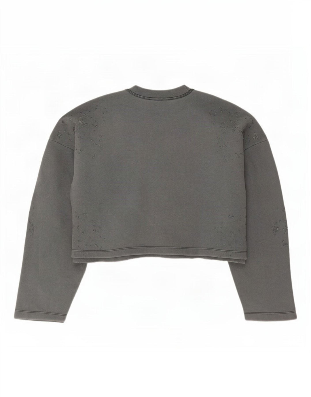 Pulover Oversized Crop pentru Damă Zara UK 14 Bumbac Gri Mediu