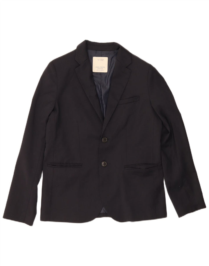 Jachetă Blazer cu 2 nasturi pentru băieți Zara 13-14 ani Poliester bleumarin