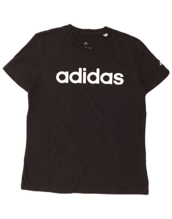 Tricou grafic Adidas pentru femei Top UK 16/18, mare, negru, bumbac