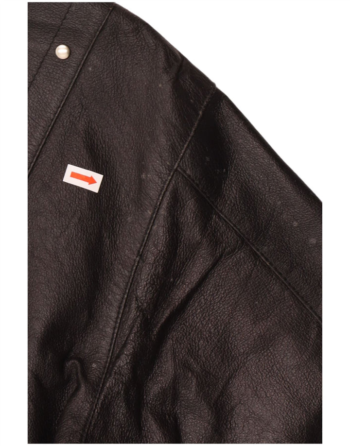 Jachetă din piele pentru bărbați ESCO IT 52 XL din piele neagră