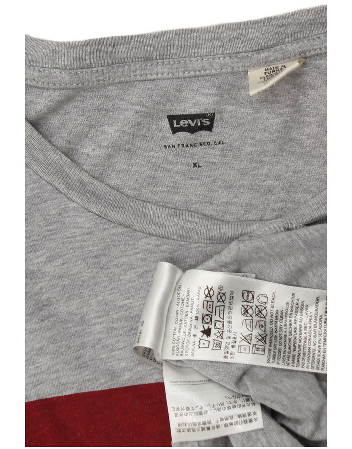 Tricou grafic pentru bărbați Levi's Top XL, bumbac cu pete gri