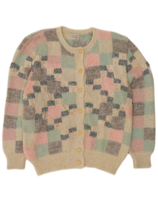 Pulover cardigan pentru femei VINTAGE UK 16 mare, multicolor, geometric