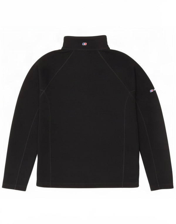 Jumper pentru femei Berghaus, cu fermoar și gât, din lână UK 12 Poliester mediu negru