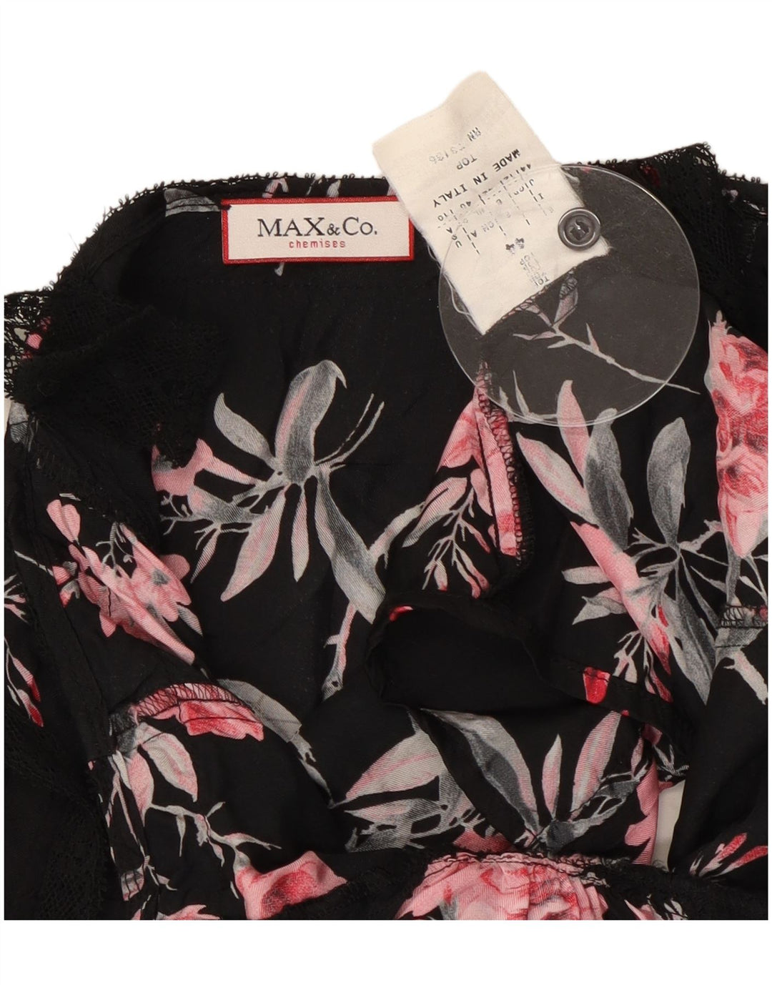 Max & Co. Top corset pentru femei UK 12 Medium Black Floral