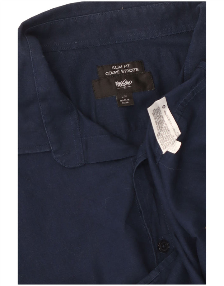 Cămașă pentru bărbați Mossimo Slim Fit, mare, bleumarin, in