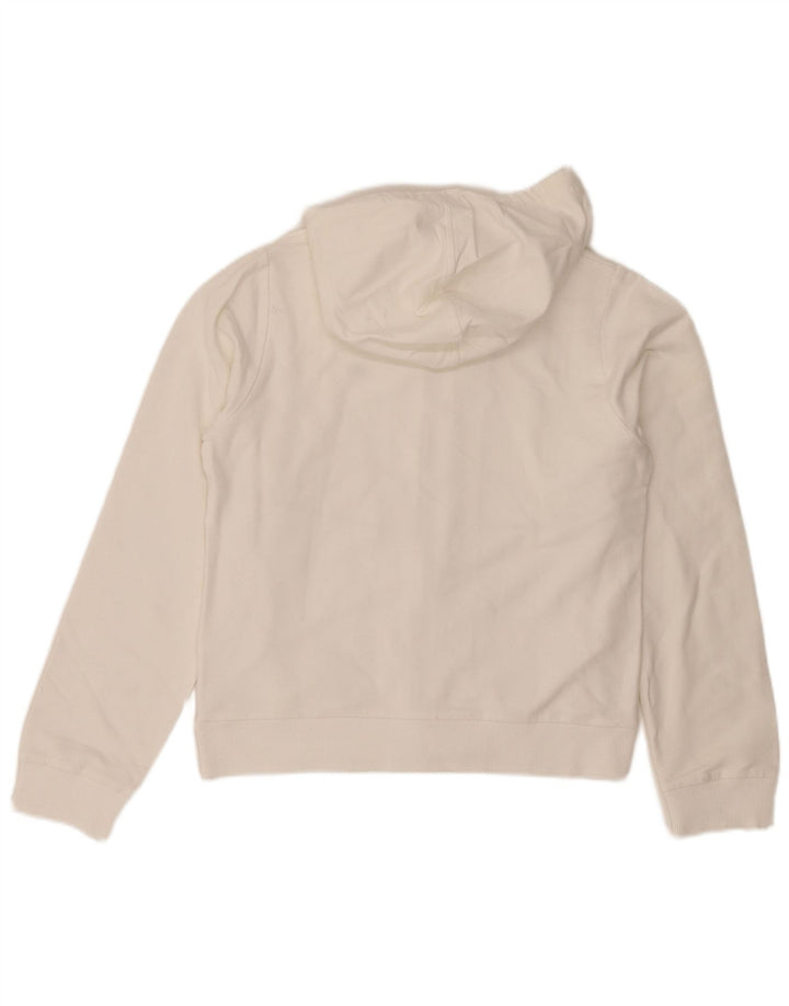 Pulover Lacoste pentru femei, cu fermoar, mărimea 40, bumbac alb mediu