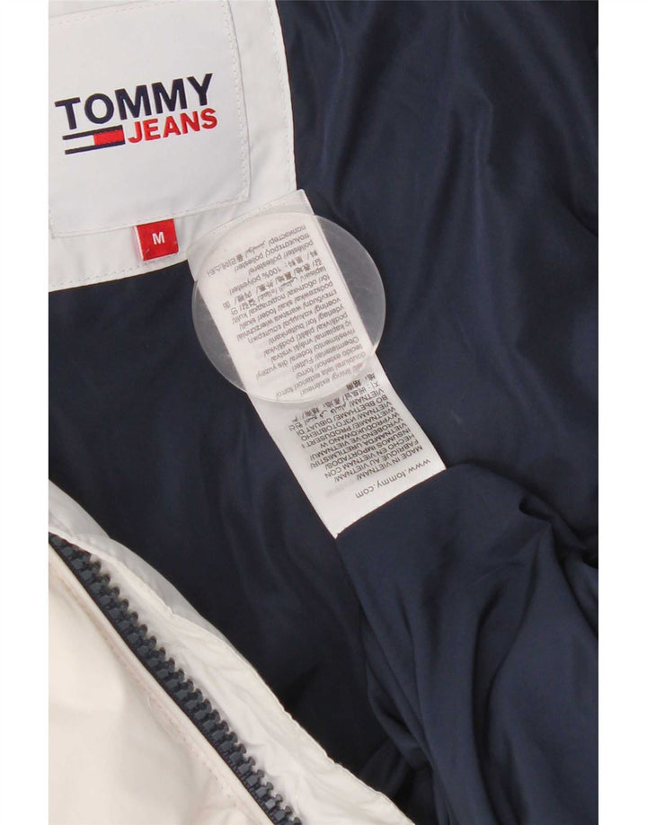 Jachetă căptușită cu glugă Tommy Hilfiger pentru bărbați UK 38 Poliester alb mediu